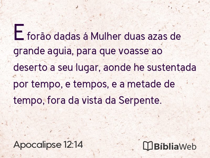 Apocalipse 12:14 em imagem para compartilhar