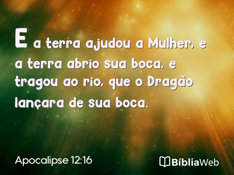 Apocalipse 12:16 em imagem para compartilhar