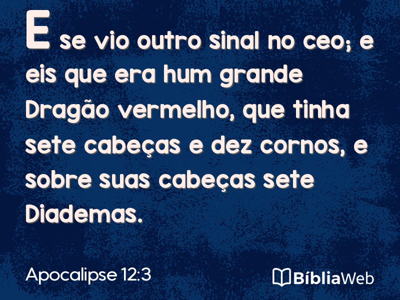 Apocalipse 12:3 em imagem para compartilhar