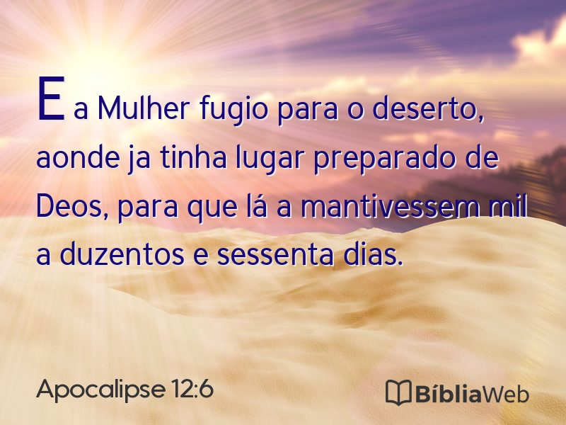 Apocalipse 12:6 em imagem para compartilhar