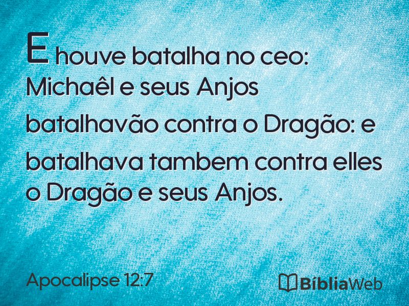 Apocalipse 12:7 em imagem para compartilhar