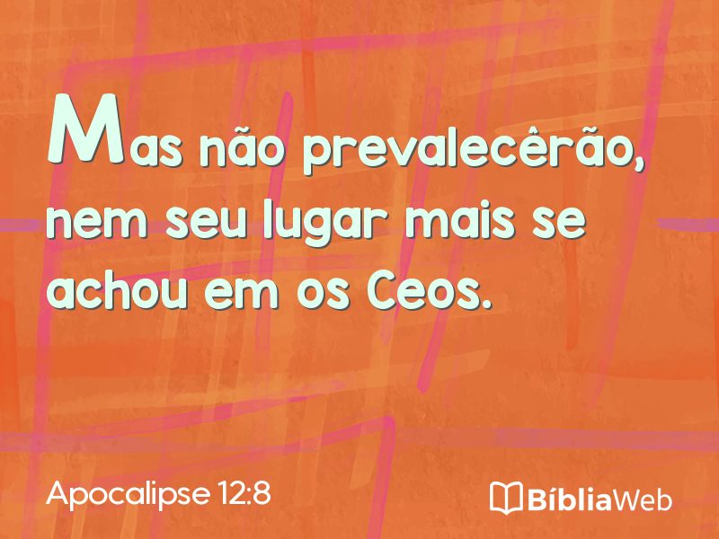Apocalipse 12:8 em imagem para compartilhar