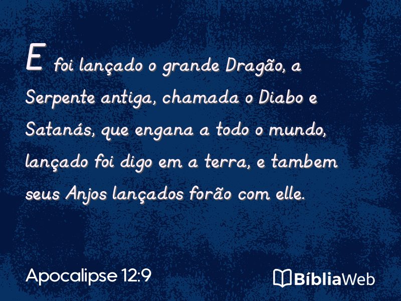 Apocalipse 12:9 em imagem para compartilhar