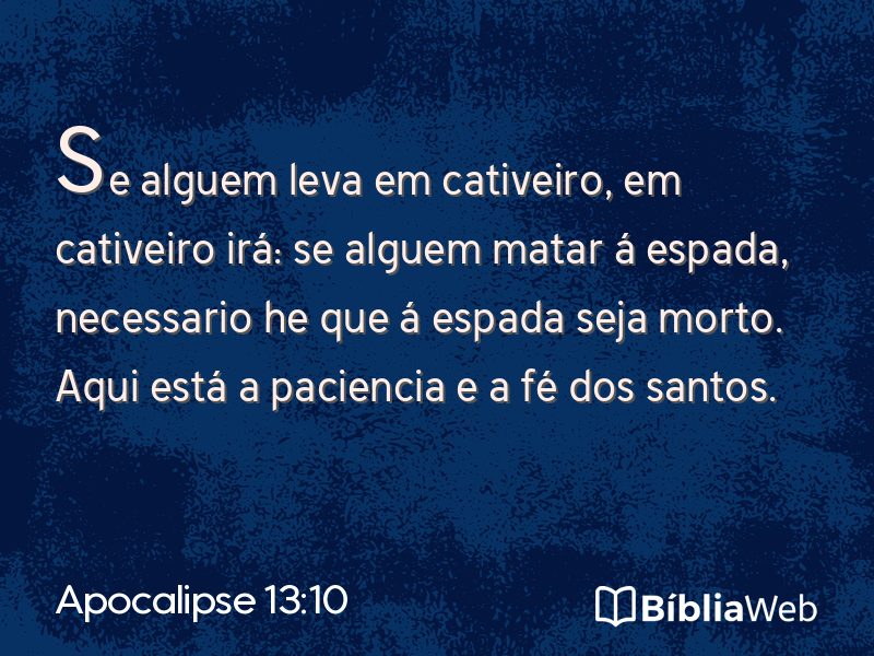 Apocalipse 13:10 em imagem para compartilhar