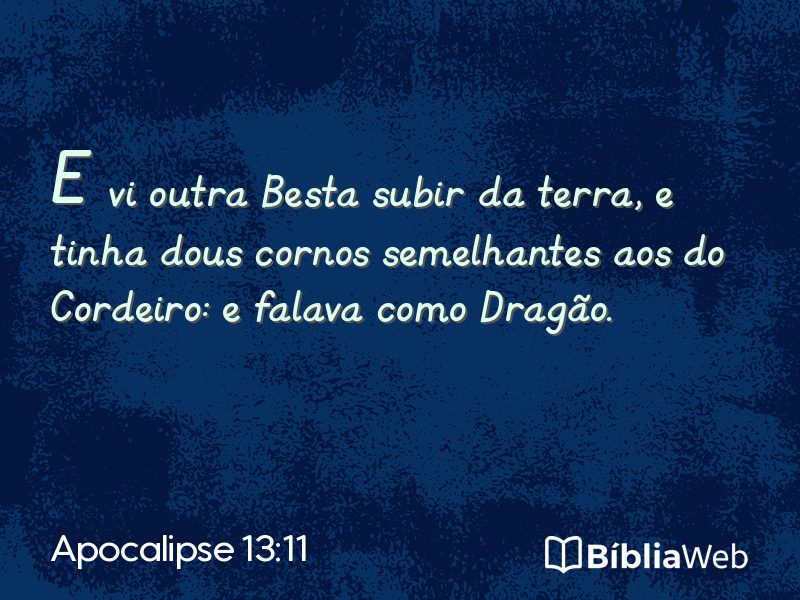 Apocalipse 13:11 em imagem para compartilhar
