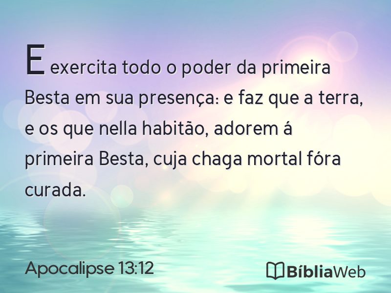 Apocalipse 13:12 em imagem para compartilhar