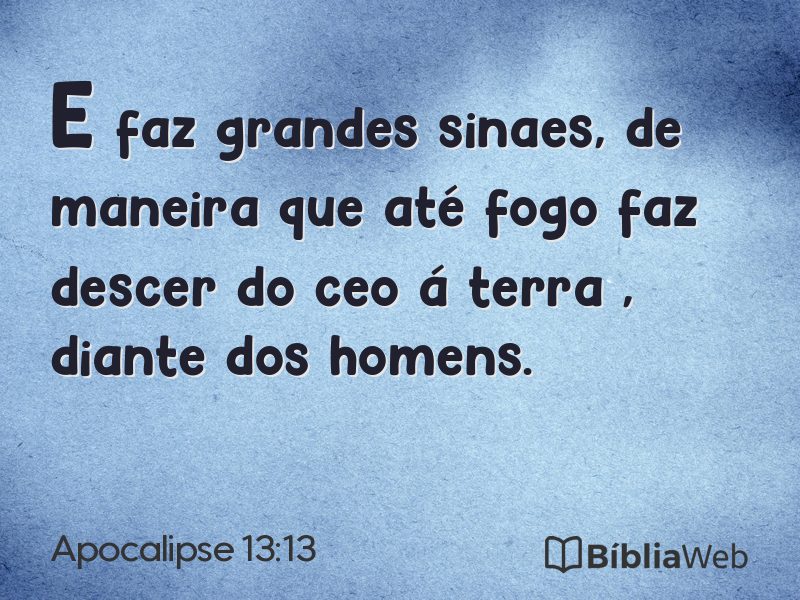 Apocalipse 13:13 em imagem para compartilhar