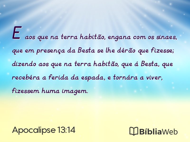 Apocalipse 13:14 em imagem para compartilhar