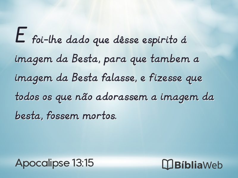 Apocalipse 13:15 em imagem para compartilhar