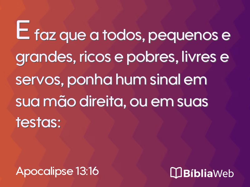Apocalipse 13:16 em imagem para compartilhar