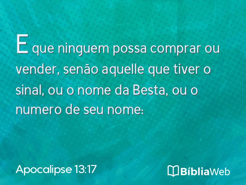 Apocalipse 13:17 em imagem para compartilhar
