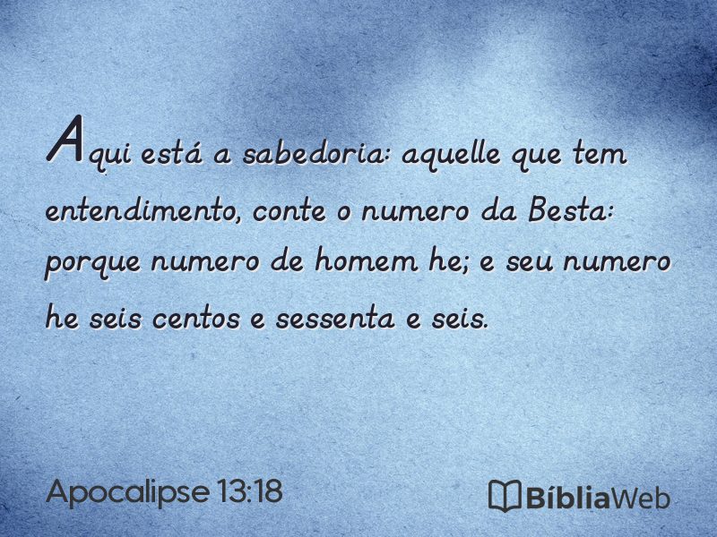 Apocalipse 13:18 em imagem para compartilhar