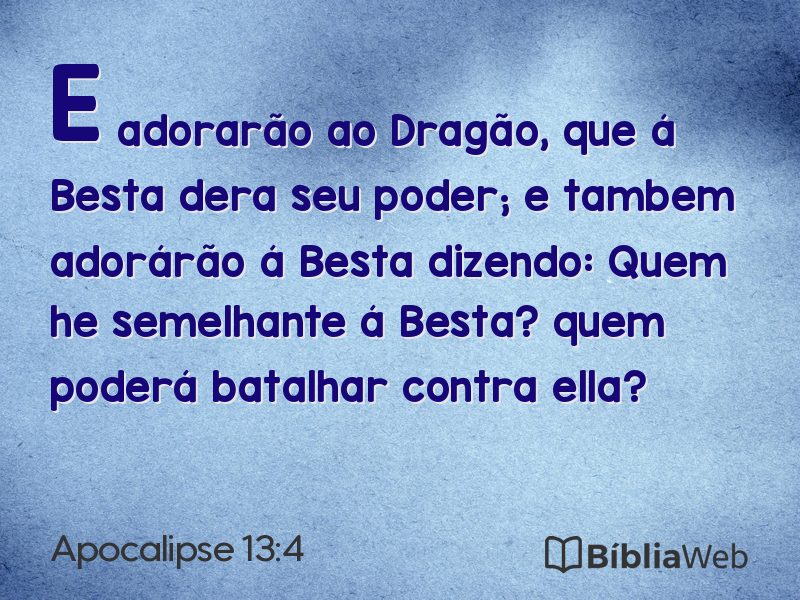 Apocalipse 13:4 em imagem para compartilhar