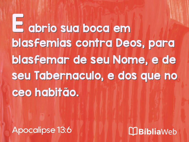 Apocalipse 13:6 em imagem para compartilhar