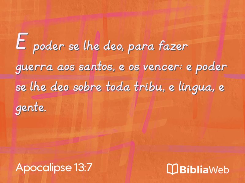 Apocalipse 13:7 em imagem para compartilhar