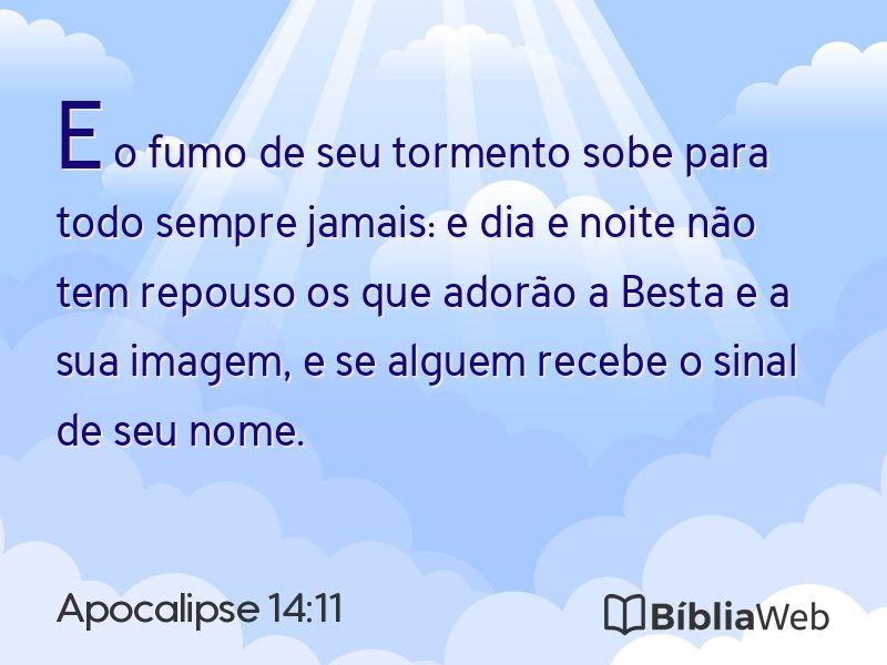 Apocalipse 14:11 em imagem para compartilhar
