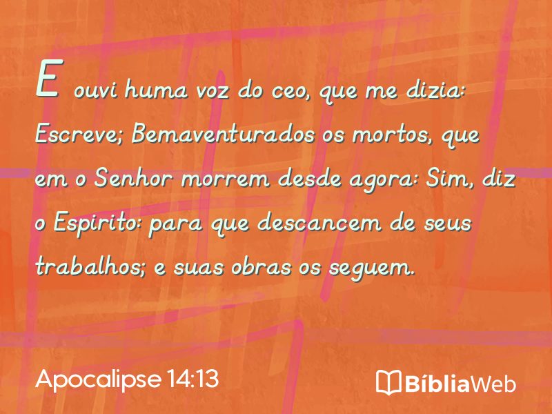 Apocalipse 14:13 em imagem para compartilhar