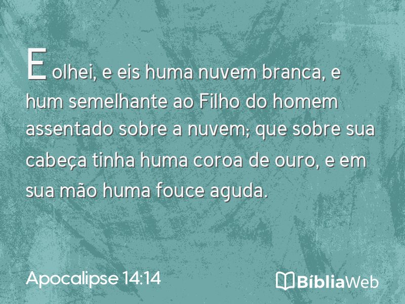 Apocalipse 14:14 em imagem para compartilhar