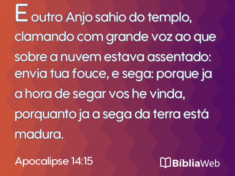 Apocalipse 14:15 em imagem para compartilhar