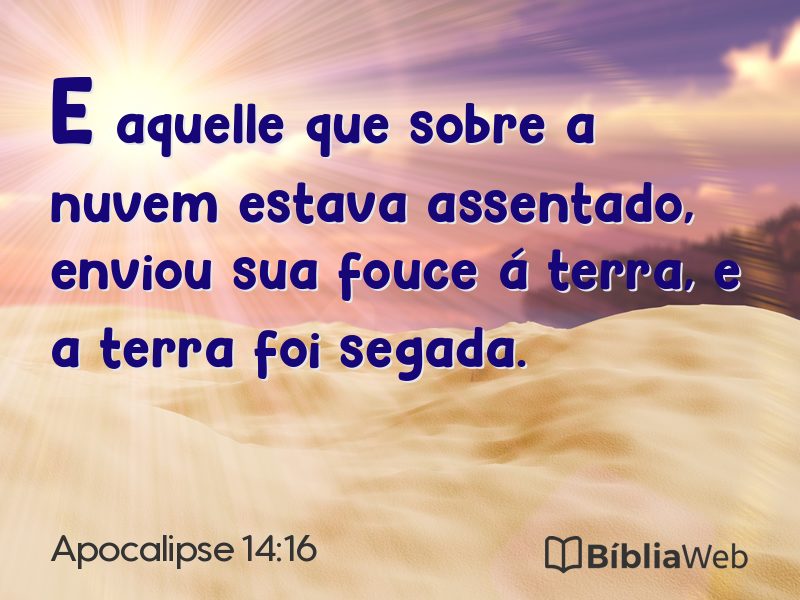 Apocalipse 14:16 em imagem para compartilhar