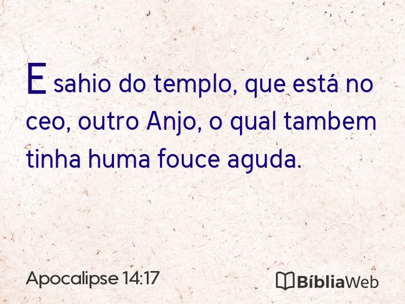 Apocalipse 14:17 em imagem para compartilhar
