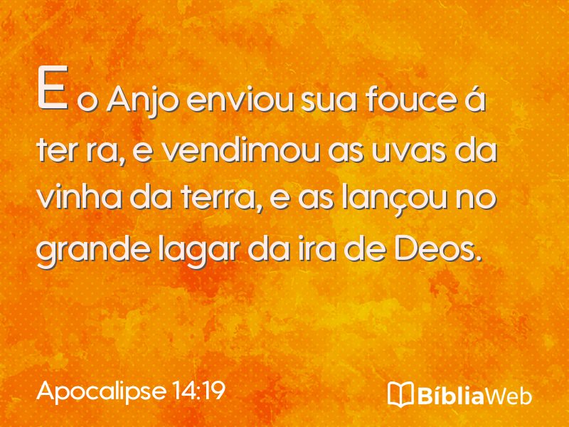 Apocalipse 14:19 em imagem para compartilhar