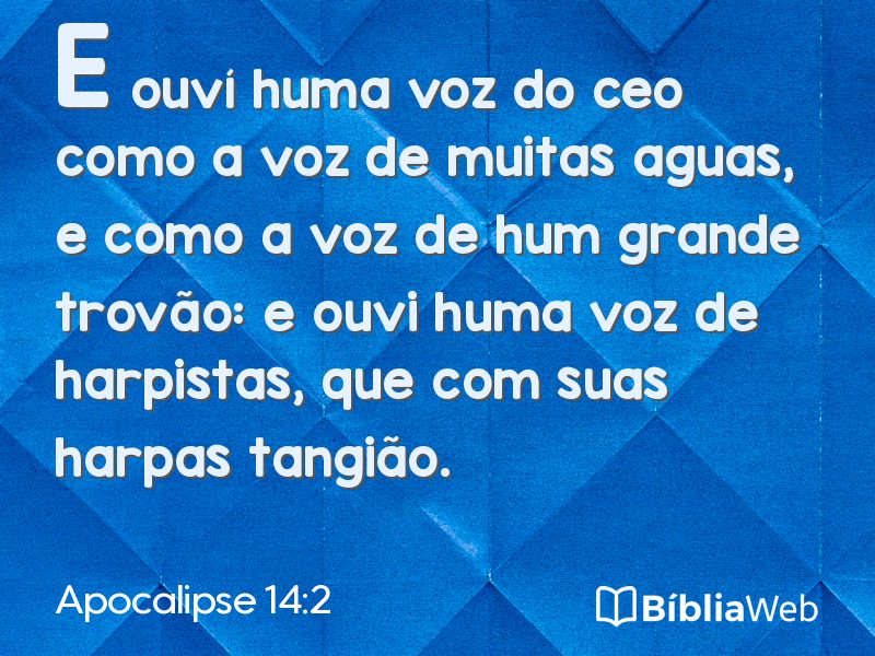 Apocalipse 14:2 em imagem para compartilhar