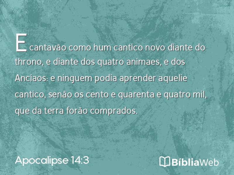 Apocalipse 14:3 em imagem para compartilhar