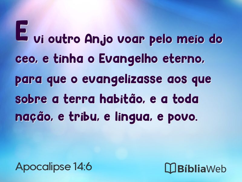 Apocalipse 14:6 em imagem para compartilhar