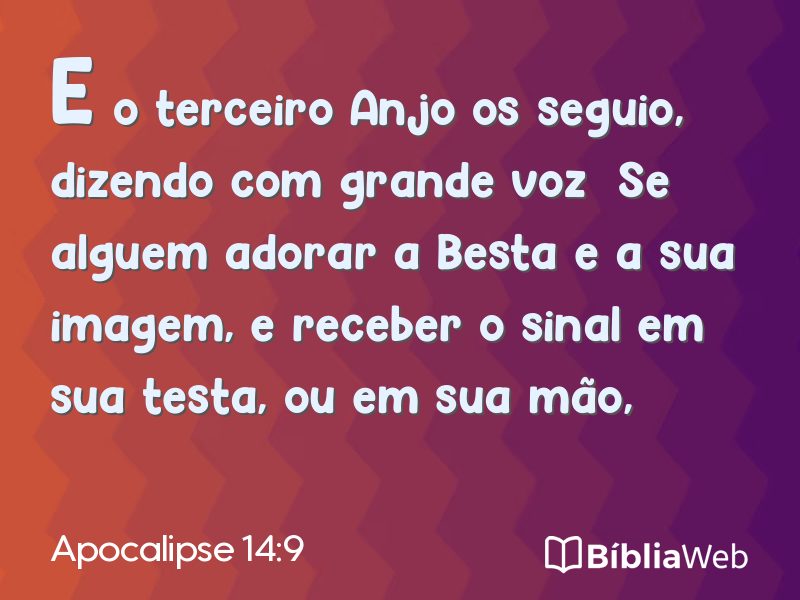 Apocalipse 14:9 em imagem para compartilhar