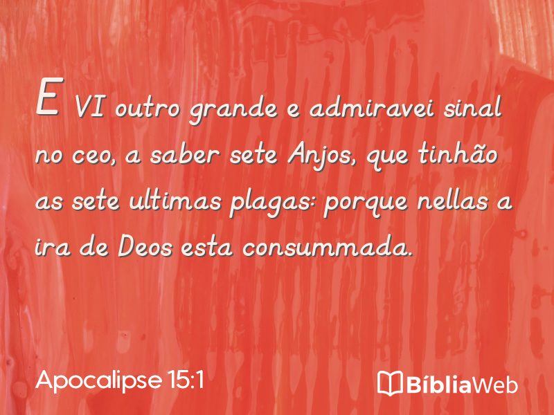 Apocalipse 15:1 em imagem para compartilhar