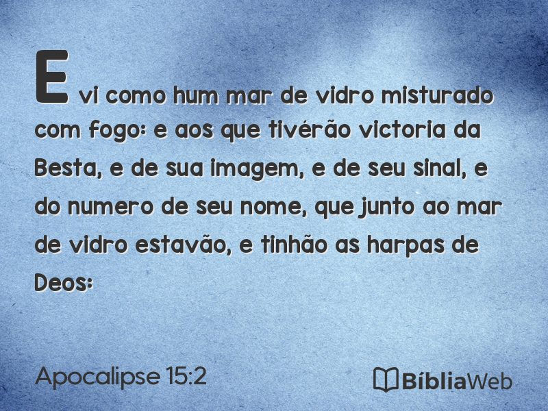 Apocalipse 15:2 em imagem para compartilhar