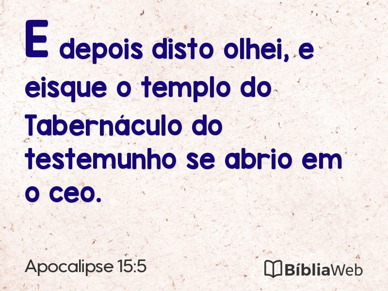 Apocalipse 15:5 em imagem para compartilhar
