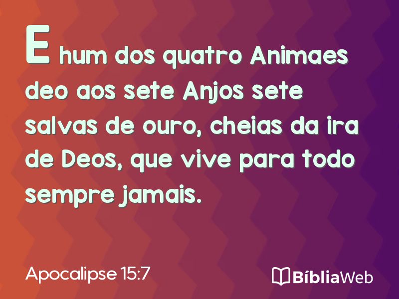 Apocalipse 15:7 em imagem para compartilhar