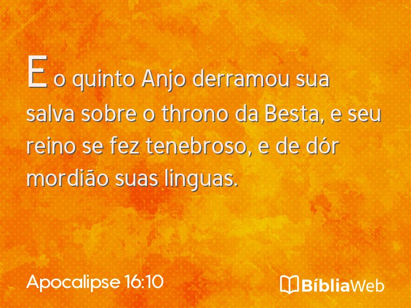Apocalipse 16:10 em imagem para compartilhar