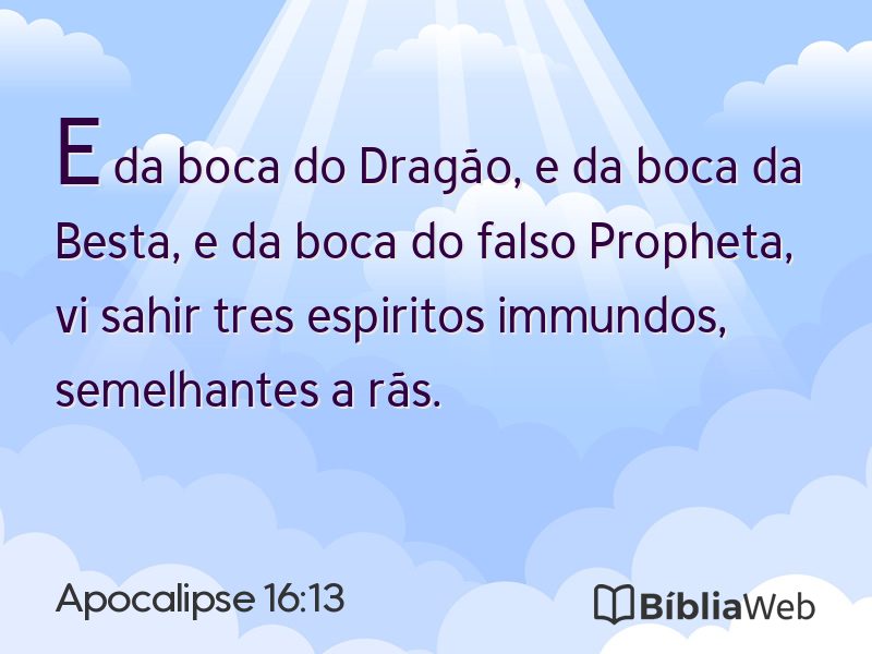 Apocalipse 16:13 em imagem para compartilhar