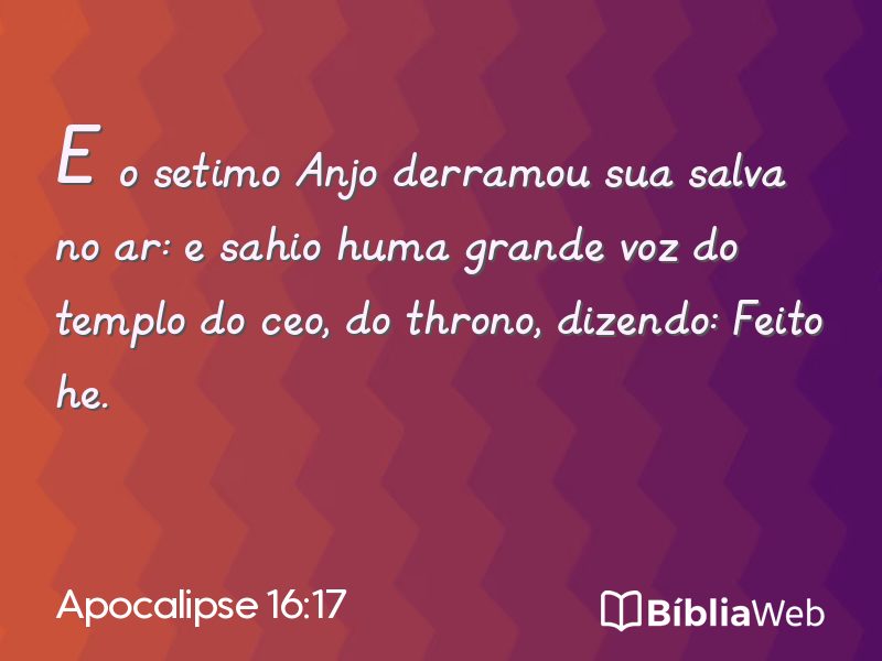 Apocalipse 16:17 em imagem para compartilhar