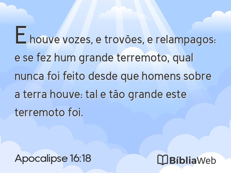 Apocalipse 16:18 em imagem para compartilhar
