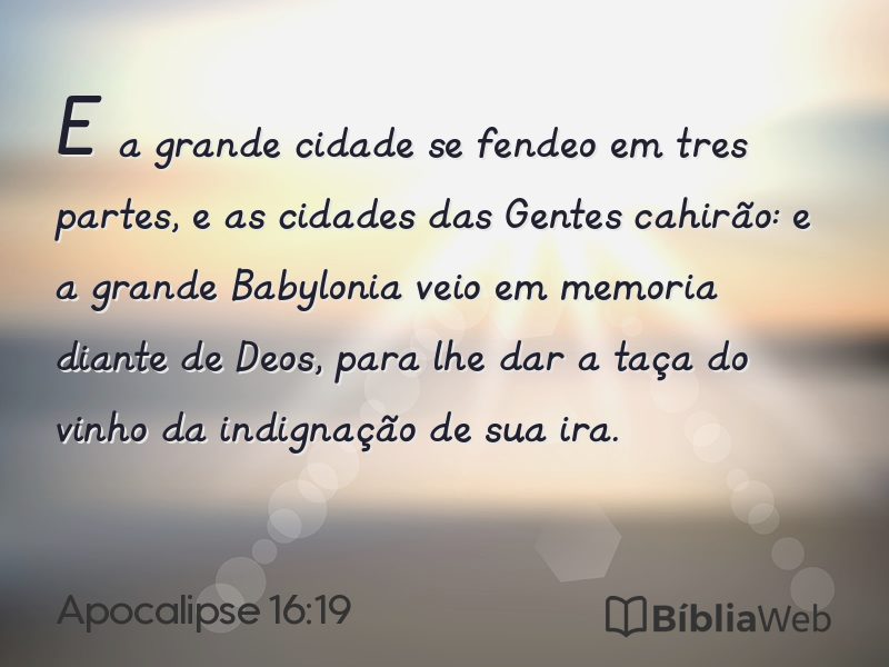 Apocalipse 16:19 em imagem para compartilhar