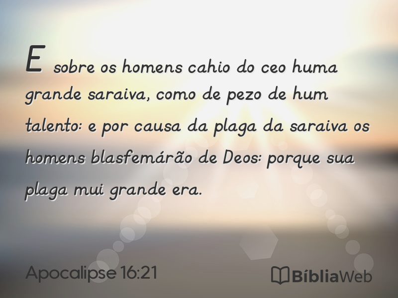 Apocalipse 16:21 em imagem para compartilhar