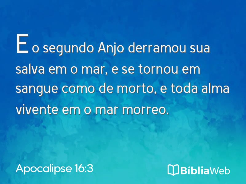 Apocalipse 16:3 em imagem para compartilhar