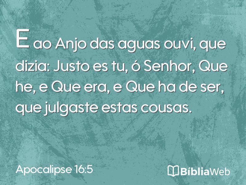 Apocalipse 16:5 em imagem para compartilhar