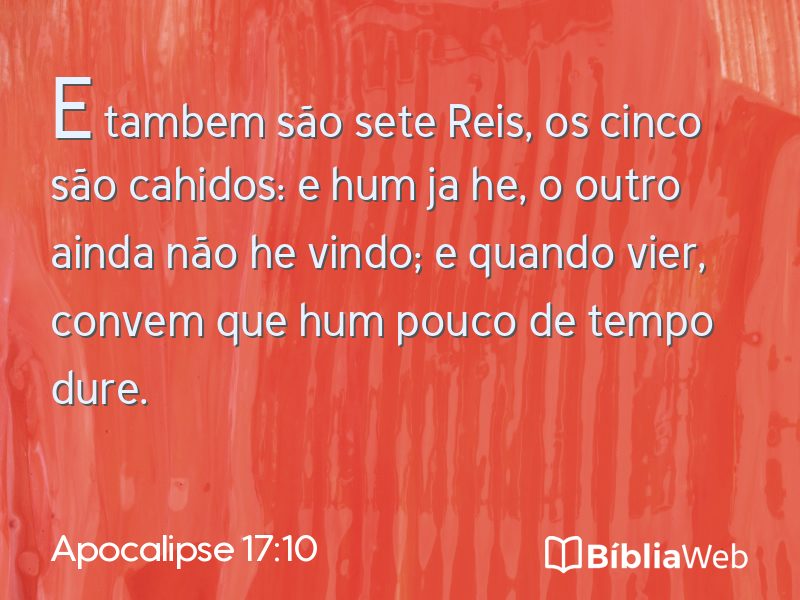Apocalipse 17:10 em imagem para compartilhar