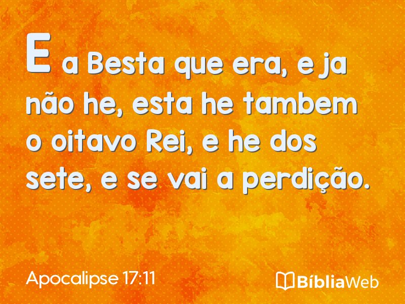 Apocalipse 17:11 em imagem para compartilhar