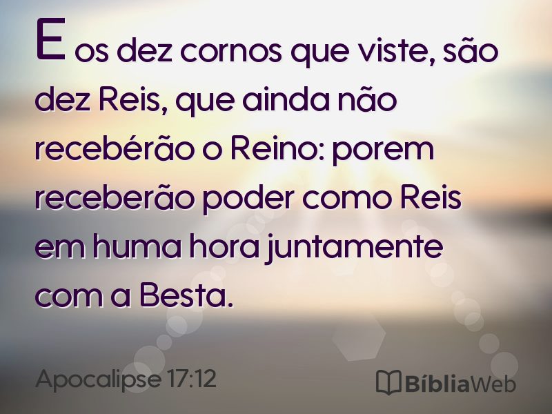 Apocalipse 17:12 em imagem para compartilhar
