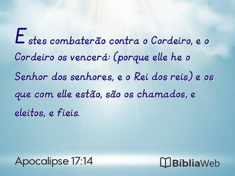 Apocalipse 17:14 em imagem para compartilhar