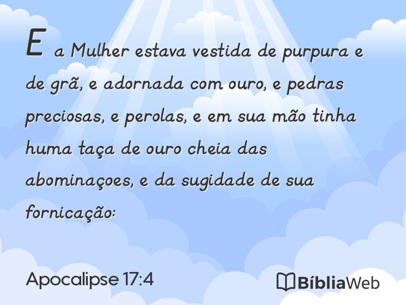 Apocalipse 17:4 em imagem para compartilhar