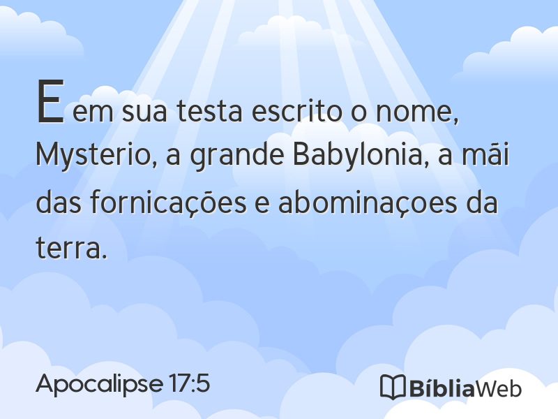 Apocalipse 17:5 em imagem para compartilhar