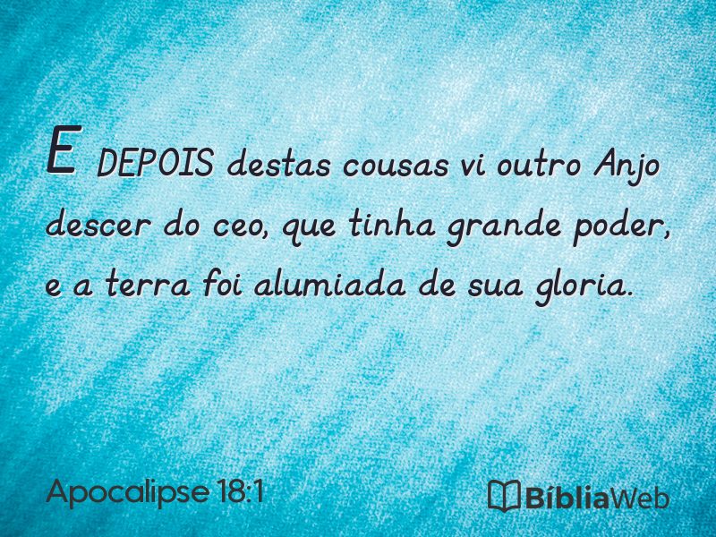 Apocalipse 18:1 em imagem para compartilhar