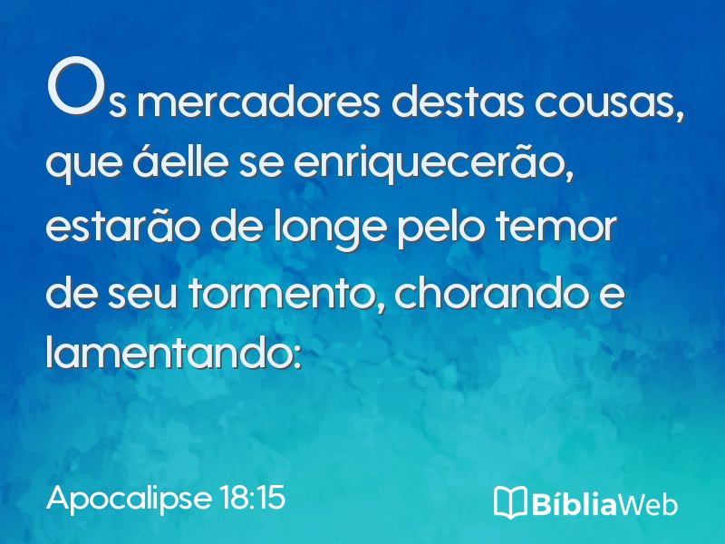 Apocalipse 18:15 em imagem para compartilhar